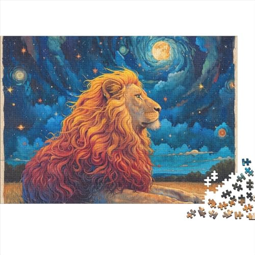 Löwe 1000 Teile Puzzle Für Erwachsene Und Kinder Ab 14 Jahren Puzzel 1000pcs (75x50cm) von HITBOD