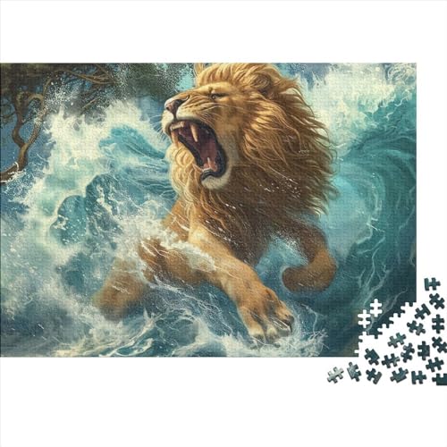 Löwe Puzzle 1000 Teile Puzzles Für Erwachsene Lernspiel Herausforderungsspielzeug 1000-teilige Puzzlespiel Für Erwachsene Kinder Puzzel 1000pcs (75x50cm) von HITBOD