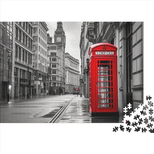 London Street Szene Home Deko Puzzle,Erwachsenenpuzzle Puzzel 1000pcs (75x50cm) von HITBOD