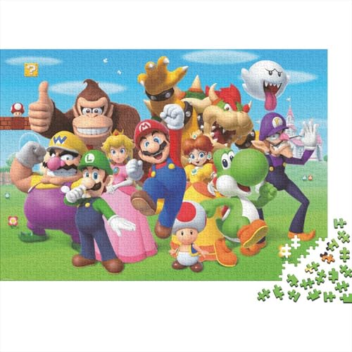 Mario Super Puzzle 1000 Teile,Puzzle Für Erwachsene,Impossible Puzzle,GesKükenlichkeitsspiel Für Die Ganze Familie,Puzzle Farbenfrohes,Puzzle-Geschenk Puzzel 1000pcs (75x50cm) von HITBOD