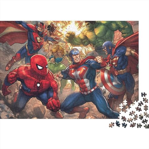 Marvel -Comics Puzzle 1000 Teile,Puzzle Für Erwachsene,Impossible Puzzle,Puzzle 1000 Puzzle 1000pcs (75x50cm) von HITBOD