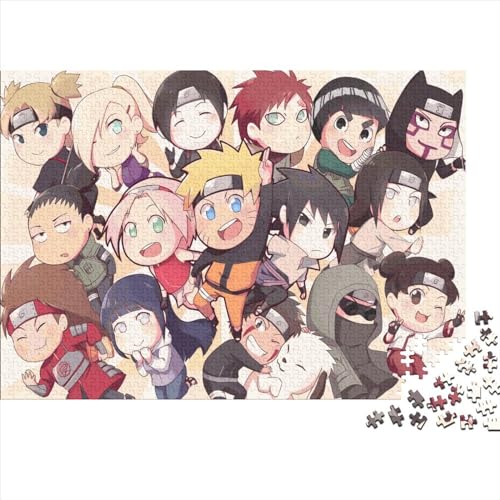 Naruto 1000 Stück Puzzles Für Erwachsene Teenager Stress Abbauen Familien-Puzzlespiel Mit Poster in 1000-teiliges Puzzle Kinder Lernspiel Spielzeug Geschenk Puzzel 1000pcs (75x50cm) von HITBOD