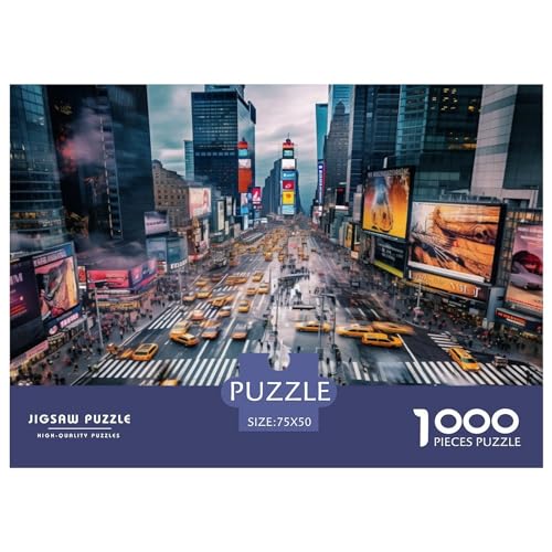 New York Times Square Puzzle 1000 Teile Puzzle Für Erwachsene Und Kinder Ab 14 Jahren Puzzel 1000pcs (75x50cm) von HITBOD