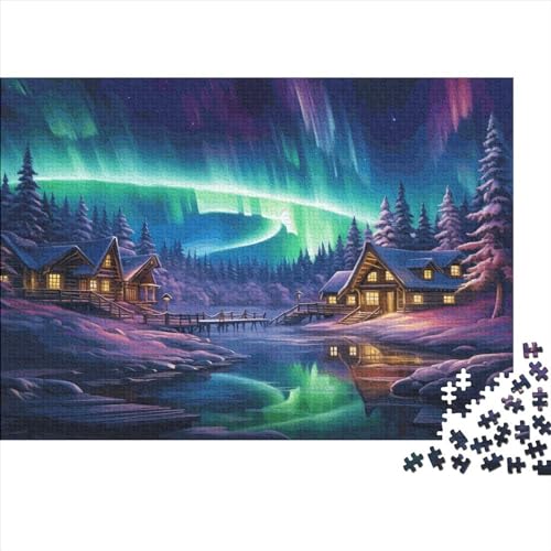 Nordic Aurora Puzzlespiel Erwachsene 1000 Teile Erwachsenen Puzzlespiel Puzzel 1000pcs (75x50cm) von HITBOD