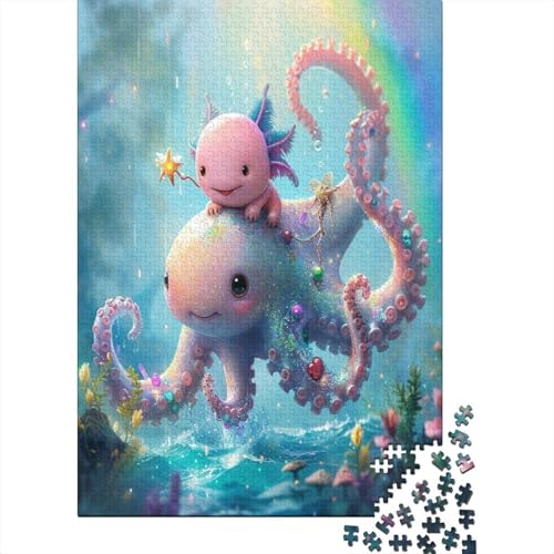 Oktopus Puzzle 1000 Teile Puzzles Für Erwachsene Lernspiel Herausforderungsspielzeug 1000-teilige Puzzlespiel Für Puzzel 1000pcs (75x50cm) von HITBOD