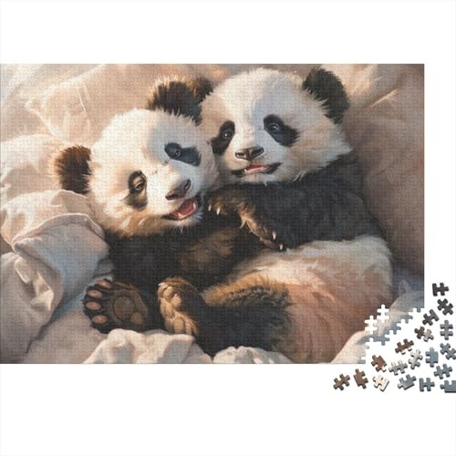 Panda Puzzle 1000 Teile Puzzles Für Erwachsene Lernspiel Herausforderungsspielzeug 1000-teilige Puzzlespiel Für Puzzel 1000pcs (75x50cm) von HITBOD