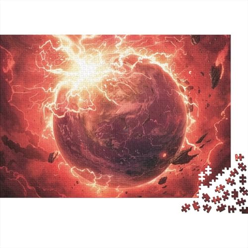 Planetenaufprall auf die Erde Puzzle 1000 Teile Puzzles Für Erwachsene Lernspiel Herausforderungsspielzeug 1000-teilige Puzzlespiel Für Puzzel 1000pcs (75x50cm) von HITBOD