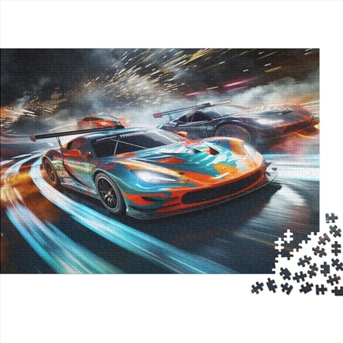 Racing Car Puzzle 1000 Teile Puzzles Für Erwachsene Lernspiel Herausforderungsspielzeug 1000-teilige Puzzlespiel Für Erwachsene Kinder Puzzel 1000pcs (75x50cm) von HITBOD