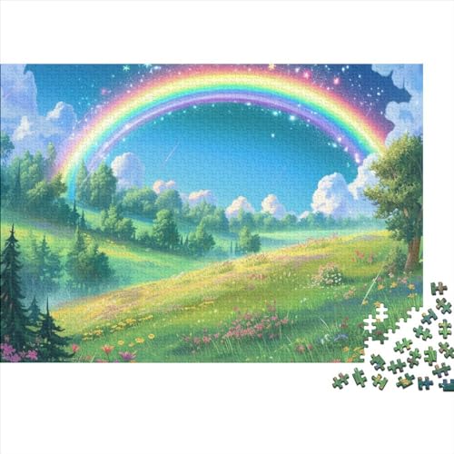 Regenbogen Puzzle 1000 Teile Puzzles Für Erwachsene Lernspiel Herausforderungsspielzeug 1000-teilige Puzzlespiel Für Erwachsene Kinder Puzzel 1000pcs (75x50cm) von HITBOD