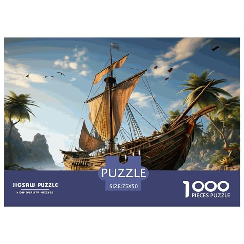 Sailboat Puzzle 1000 Teile Erwachsener Kniffel Spaß Für Die Ganze Familie - Abwechslungsreiche 1000 Puzzleteilige Motive Puzzlespiel Erwachsene Puzzel 1000pcs (75x50cm) von HITBOD