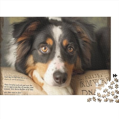 Schäferhund 1000 Stück Puzzles Für Erwachsene Teenager Stress Abbauen Familien-Puzzlespiel Mit Poster in 1000-teiliges Puzzle Kinder Lernspiel Spielzeug Geschenk Puzzel 1000pcs (75x50cm) von HITBOD