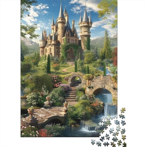 Schloss Puzzle 1000 Teile,Puzzle Für Erwachsene,Impossible Puzzle,GesKükenlichkeitsspiel Für Die Ganze Familie,Puzzle Farbenfrohes,Puzzle-Geschenk Puzzel 1000pcs (75x50cm) von HITBOD