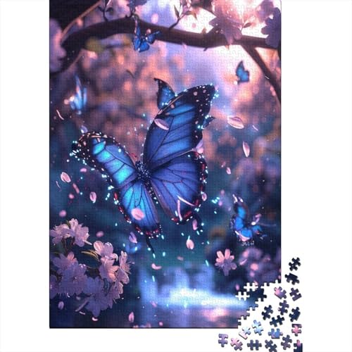 Schmetterling Puzzle 1000 Teile Puzzles Für Erwachsene Lernspiel Herausforderungsspielzeug 1000-teilige Puzzlespiel Für Puzzel 1000pcs (75x50cm) von HITBOD