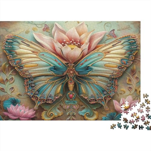 Schmetterling Puzzlespiel 1000 Teile Erwachsene -Puzzle 1000 Stück Spiel Puzzles Für Erwachsene Kinder Puzzle Erwachsenen Puzzlespiel Puzzel 1000pcs (75x50cm) von HITBOD