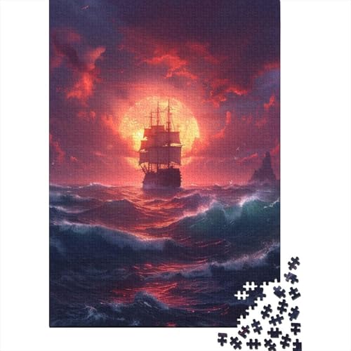 Segelboot Puzzle 1000 Teile Puzzle Für Erwachsene Und Kinder Ab 14 Jahren Puzzel 1000pcs (75x50cm) von HITBOD