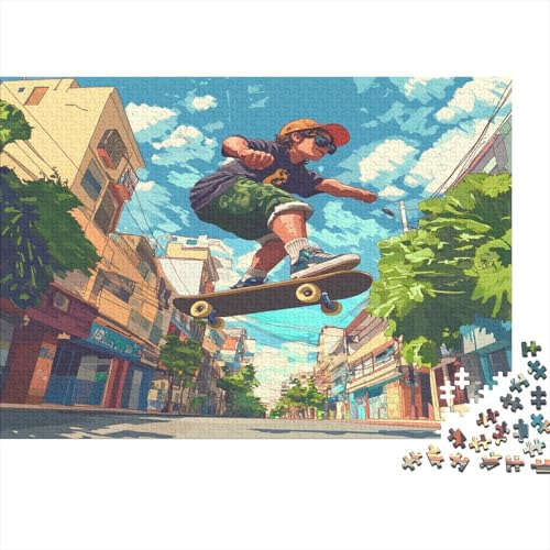 Skateboard 1000 Teile Puzzle Für Erwachsene,Hochwertige Recycelbare MateriAußerirdische Und Druck Puzzlespiel,Familienspiel,Geschenk Puzzel 1000pcs (75x50cm) von HITBOD