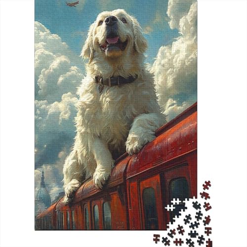 St. Bernard 1000 Stück Puzzles Für Erwachsene Teenager Stress Abbauen Familien-Puzzlespiel Mit Poster in 1000-teiliges Puzzle Kinder Lernspiel Spielzeug Geschenk Puzzel 1000pcs (75x50cm) von HITBOD