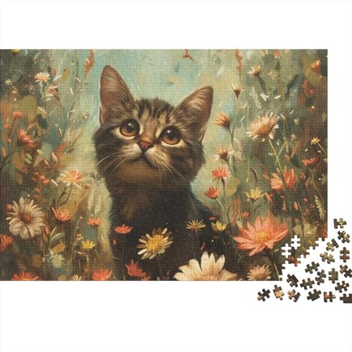 Süße Katze Puzzlespiel 1000 Teile Erwachsene -Puzzle 1000 Stück Spiel Puzzles Für Erwachsene Kinder Puzzle Erwachsenen Puzzlespiel Puzzel 1000pcs (75x50cm) von HITBOD