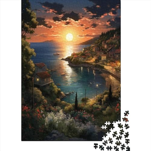 Sunset Over The Harbour Puzzle 1000 Teile Puzzles Für Erwachsene Klassische Puzzles 1000 Teile Erwachsene 1000pcs (75x50cm) von HITBOD