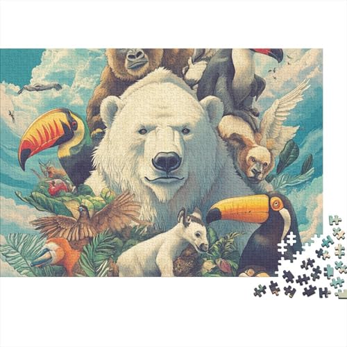 Tierrätsel 1000 Teile Puzzle Für Erwachsene,Hochwertige Recycelbare MateriAußerirdische Und Druck Puzzlespiel,Familienspiel,Geschenk Puzzel 1000pcs (75x50cm) von HITBOD