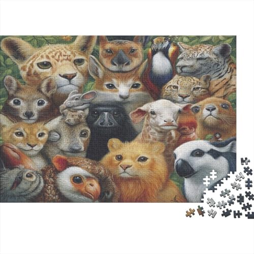 Tierrätsel Puzzle 1000 Teile Puzzles Für Erwachsene Lernspiel Herausforderungsspielzeug 1000-teilige Puzzlespiel Für Erwachsene Kinder Puzzel 1000pcs (75x50cm) von HITBOD