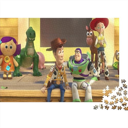 Toy Story Buzz Lightyear 1000 Stück Puzzles Für Erwachsene Teenager Stress Abbauen Familien-Puzzlespiel Mit Poster in 1000-teiliges Puzzle Kinder Lernspiel Spielzeug Geschenk Puzzel 1000pcs (75x50cm) von HITBOD