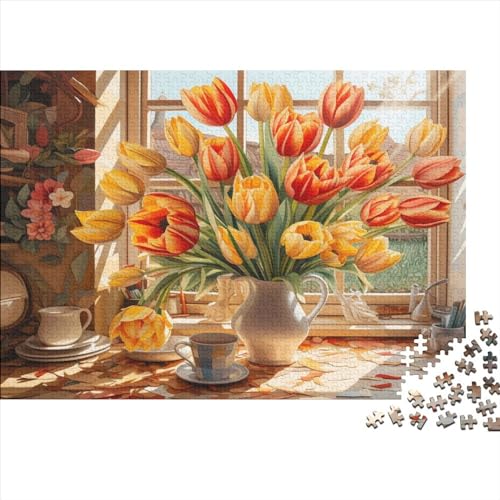 Tulips Puzzle 1000 Teile Erwachsener Kniffel Spaß Für Die Ganze Familie - Abwechslungsreiche 1000 Puzzleteilige Motive Puzzlespiel Erwachsene Puzzel 1000pcs (75x50cm) von HITBOD