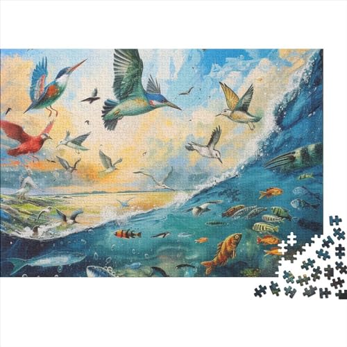 Vogelparadies Puzzle 1000 Teile Puzzles Für Erwachsene Lernspiel Herausforderungsspielzeug 1000-teilige Puzzlespiel Für Puzzel 1000pcs (75x50cm) von HITBOD