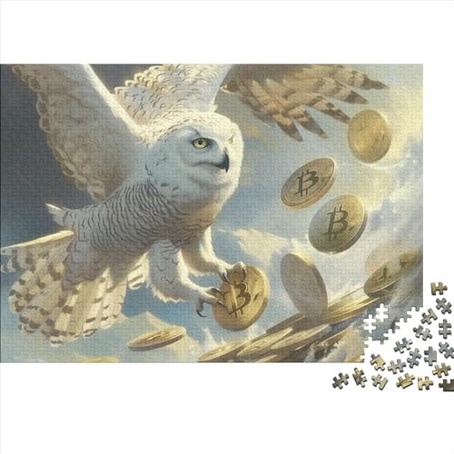 Weiße Eule 1000 Teile Puzzle Für Erwachsene Und Kinder Ab 14 Jahren Puzzel 1000pcs (75x50cm) von HITBOD