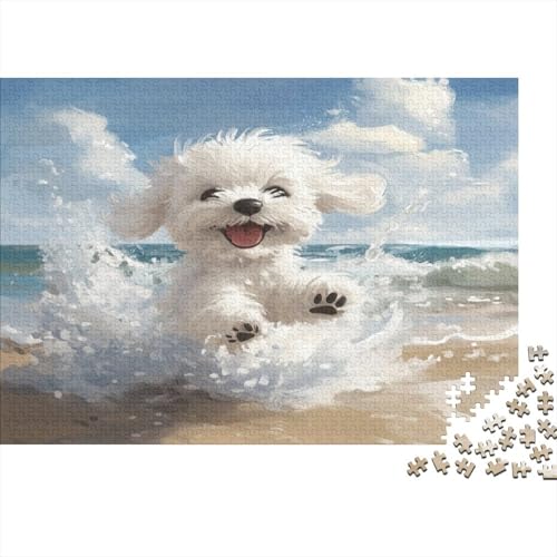 West Highland White Terrier Puzzle 1000 Teile Puzzles Für Erwachsene Lernspiel Herausforderungsspielzeug 1000-teilige Puzzlespiel Für Puzzel 1000pcs (75x50cm) von HITBOD