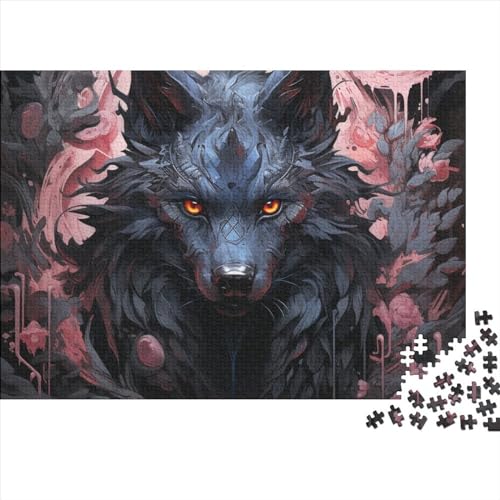 Wolf 1000 Stück Puzzles Für Erwachsene Teenager Stress Abbauen Familien-Puzzlespiel Mit Poster in 1000-teiliges Puzzle Kinder Lernspiel Spielzeug Geschenk Puzzel 1000pcs (75x50cm) von HITBOD