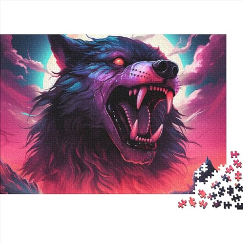 Wolf Puzzle 1000 Teile Puzzles Für Erwachsene Lernspiel Herausforderungsspielzeug 1000-teilige Puzzlespiel Für Erwachsene Kinder Puzzel 1000pcs (75x50cm) von HITBOD