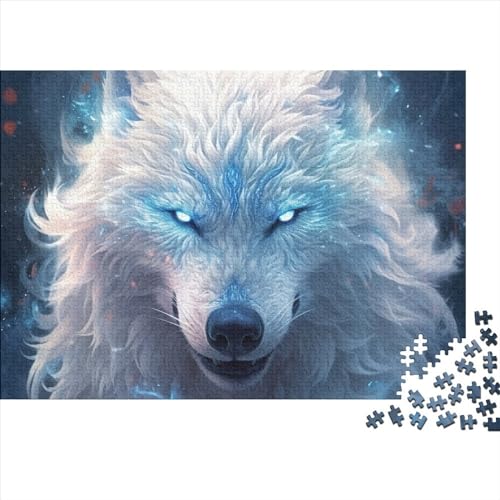 Wolf Puzzle 1000 Teile Puzzles Für Erwachsene Lernspiel Herausforderungsspielzeug 1000-teilige Puzzlespiel Für Erwachsene Kinder Puzzel 1000pcs (75x50cm) von HITBOD