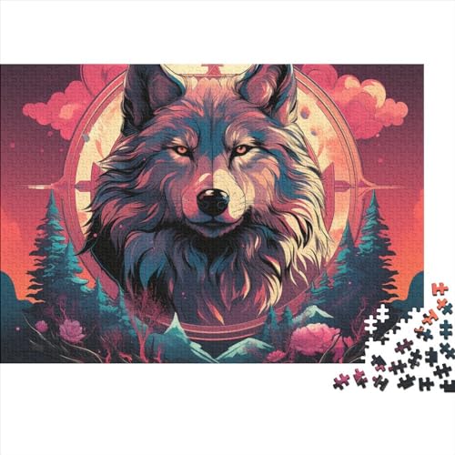 Wolf1000 Teile Puzzle Für Erwachsene,Hochwertige Recycelbare MateriAußerirdische Und Druck Puzzlespiel,Familienspiel,Geschenk Puzzel 1000pcs (75x50cm) von HITBOD