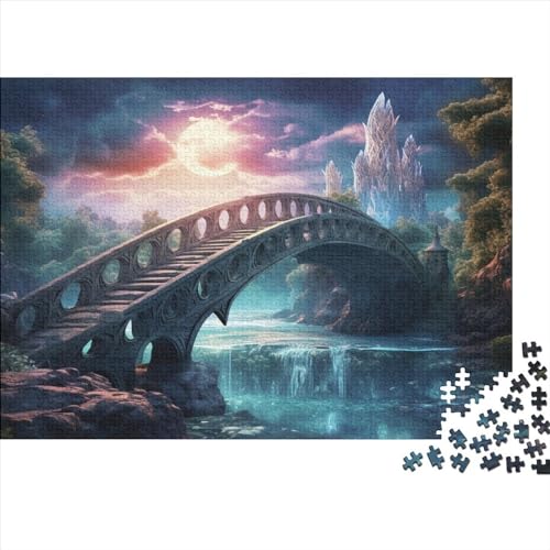 Wonderland Bridge Puzzle 1000 Teile Puzzles Für Erwachsene Lernspiel Herausforderungsspielzeug 1000-teilige Puzzlespiel Für Erwachsene Kinder Puzzel 1000pcs (75x50cm) von HITBOD