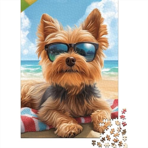 Yorkshire Terrier Puzzle 1000 Teile Erwachsener Kniffel Spaß Für Die Ganze Familie - Abwechslungsreiche 1000 Puzzleteilige Motive Puzzlespiel Erwachsene Puzzel 1000pcs (75x50cm) von HITBOD