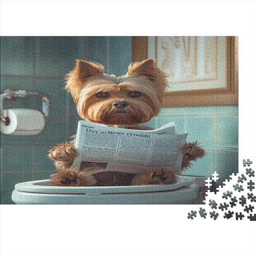 Yorkshire Terrier Puzzle 1000 Teile Puzzles Für Erwachsene Lernspiel Herausforderungsspielzeug 1000-teilige Puzzlespiel Für Puzzel 1000pcs (75x50cm) von HITBOD