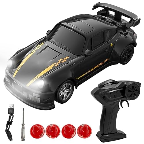 HIULLEN Desktop RC Drift Car, 1:64 Mini Ferngesteuertes Auto, 2,4Ghz 4WD Racing Cars mit LED Lichtern, Spielzeugauto, Ferngesteuertes Rennauto Spielzeug Geschenk für Kinder Erwachsene HIULLEN Desktop RC Drift Car, 1:64 Mini Ferngesteuertes Auto, 2,4Ghz 4WD Racing Cars mit LED Lichtern, Spielzeugauto, Ferngesteuertes Rennauto Spielzeug Geschenk für Kinder Erwachsene von HIULLEN