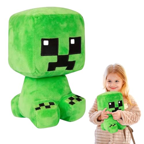 HIULLEN Mine-Craft Kuscheltier, Spiel Creeper Plüsch, Mine-Craft Plüschtiere, 26CM Mine-Craft Plush, Creeper Cartoon Plüschfigur Stofftier Plüschpuppen Geschenk für Kinder und Kuscheltierliebhaber von HIULLEN