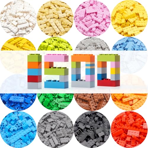 Bausteine Box Mit 1500 Klemmbausteinen – Kompatibel Zu Allen Herstellern – 14 Farben & 19 Formen – Building Blocks Für Kinder Ab 6 Jahre – Klassisches Konstruktionsspielzeug Für Jungen Und Mädchen. Bausteine Box Mit 1500 Klemmbausteinen – Kompatibel Zu Allen Herstellern – 14 Farben & 19 Formen – Building Blocks Für Kinder Ab 6 Jahre – Klassisches Konstruktionsspielzeug Für Jungen Und Mädchen. von HIUME
