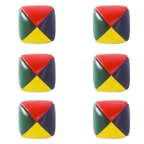 HIUOUIH Jonglierbälle 6 Stück Juggling Balls 6.5 cm Mehrfarbig Jonglierbälle Kinder Jonglieren Bälle Ideal für Profis & Anfänger von HIUOUIH