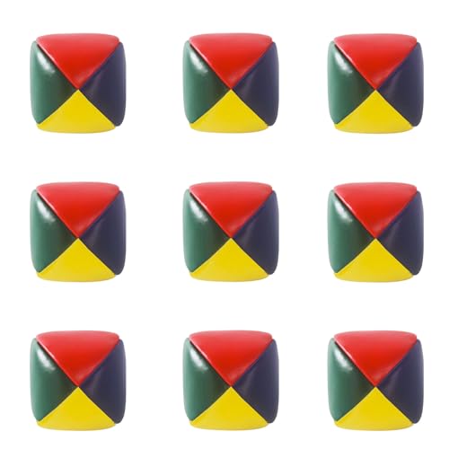 HIUOUIH Jonglierbälle 9 Stück Juggling Balls 6.5 cm Mehrfarbig Jonglierbälle Kinder Jonglieren Bälle Ideal für Profis & Anfänger von HIUOUIH