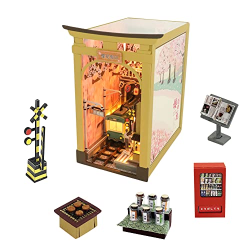 Miniatur-Buch geformt Puppenhaus japanischen Stil Buchhaus Holzmöbel, DIY Puppenhaus Kit mit LED kreative Zimmer, Erwachsene Teenager Kinder Geschenk von HJBHDOLL