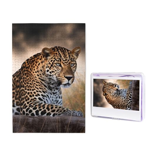 Puzzle Puzzle 1000 Teile Holzpuzzle für Erwachsene Benutzerdefinierte Puzzles Personalisierte Bilderpuzzles Afrikanische Tier Leopard Hochzeit Puzzle für Geburtstag Familie von HJBNW