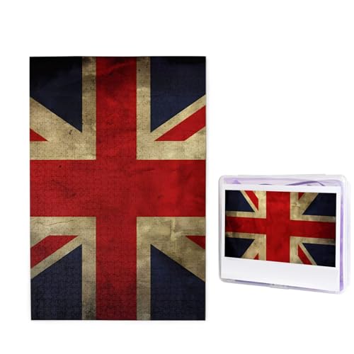 Puzzle Puzzle 1000 Teile Holzpuzzle für Erwachsene Benutzerdefinierte Puzzles Personalisierte Bilderpuzzles Britische Flagge Hochzeitspuzzle für Geburtstag Familie von HJBNW