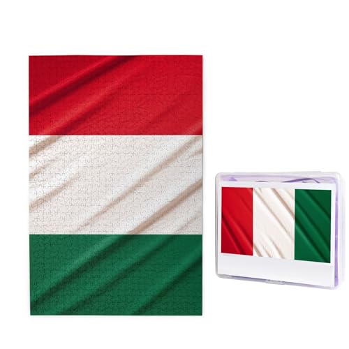 Puzzle Puzzle 1000 Teile Holzpuzzle für Erwachsene Benutzerdefinierte Puzzles Personalisierte Bilderpuzzles Italien-Flagge Hochzeitspuzzle für Geburtstag Familie von HJBNW