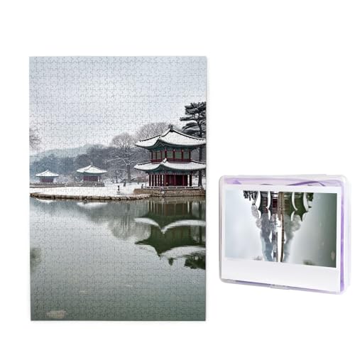 Puzzle Puzzle 1000 Teile Holzpuzzle für Erwachsene Benutzerdefinierte Puzzles Personalisierte Bilderpuzzles Korea Winter See Hochzeit Puzzle für Geburtstag Familie von HJBNW