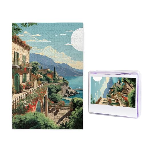 Puzzle Puzzle 1000 Teile Holzpuzzle für Erwachsene Benutzerdefinierte Puzzles Personalisierte Bildpuzzles Mediterrane Sommer Hochzeit Puzzle für Geburtstag Familie von HJBNW