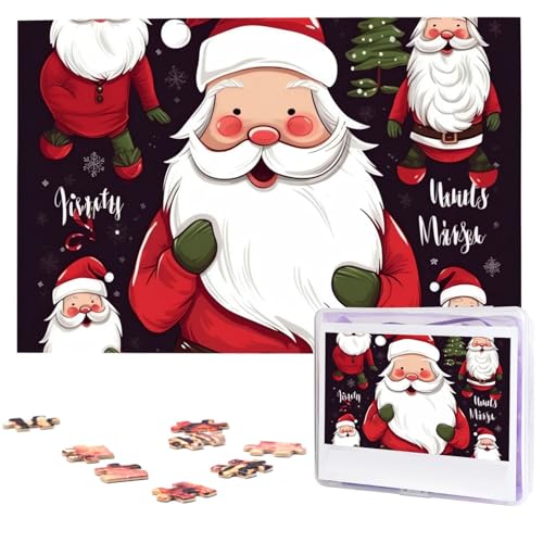 Puzzle Puzzle 1000 Teile Holzpuzzle für Erwachsene Benutzerdefinierte Puzzles Personalisierte Bildpuzzles Weihnachten Weihnachtsmann Hochzeit Puzzle für Geburtstag Familie von HJBNW