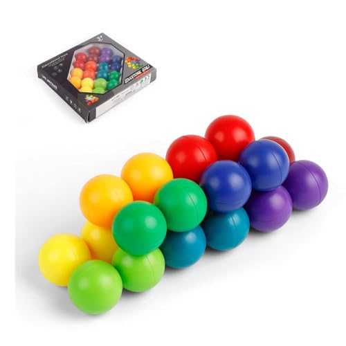 HJIAMA Stress Relief Ball 20 Stück, Puzzleball, Glatte Oberfläche, Leuchtende Farben, Formbarkeit, Puzzleball Sensorisches, Geeignet für Sensorisches Training, Stressabbau von HJIAMA